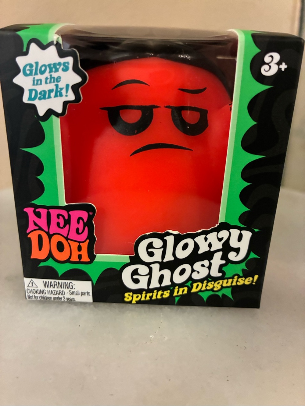 Needoh Glowy Ghost Red Glow-in-the-Dark Party Toy